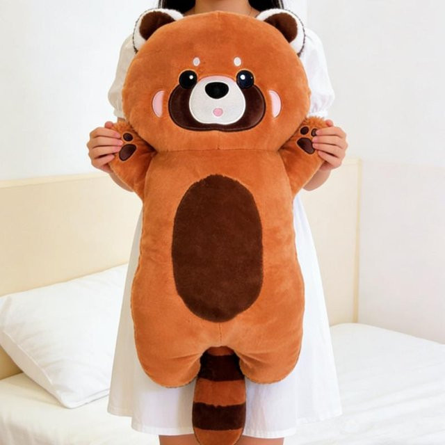 Yiran Health & Beauty Roter Panda Plüschtier, Kuschelkissen, 65cm - Bild 1
