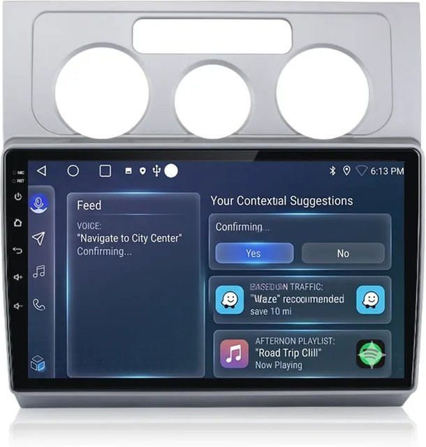 Junsun 10 Zoll Autoradio für VW Touran 2003 bis 2010 mit Bluetooth und GPS in Schwarz - Bild 1
