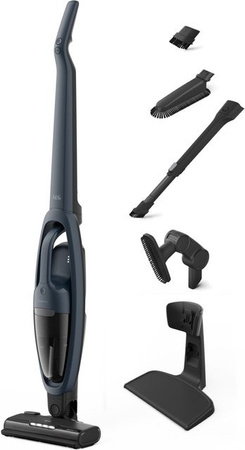 AEG Akku-Stielsauger AS52CB18DB denim blue mit Anti-Tangle-Roller und beutellosem System