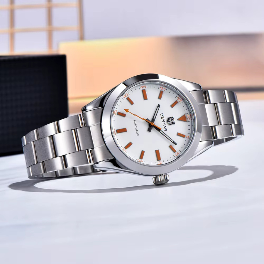 BENYAR Armbanduhr, Automatik, Edelstahl, Weiß, Herren - Bild 3
