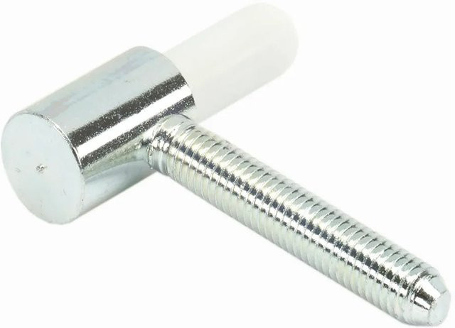 Hettich Türbandunterteil für Holzzargen aus Stahl in Silber, Ø 15 mm, 2 Stück - Bild 1