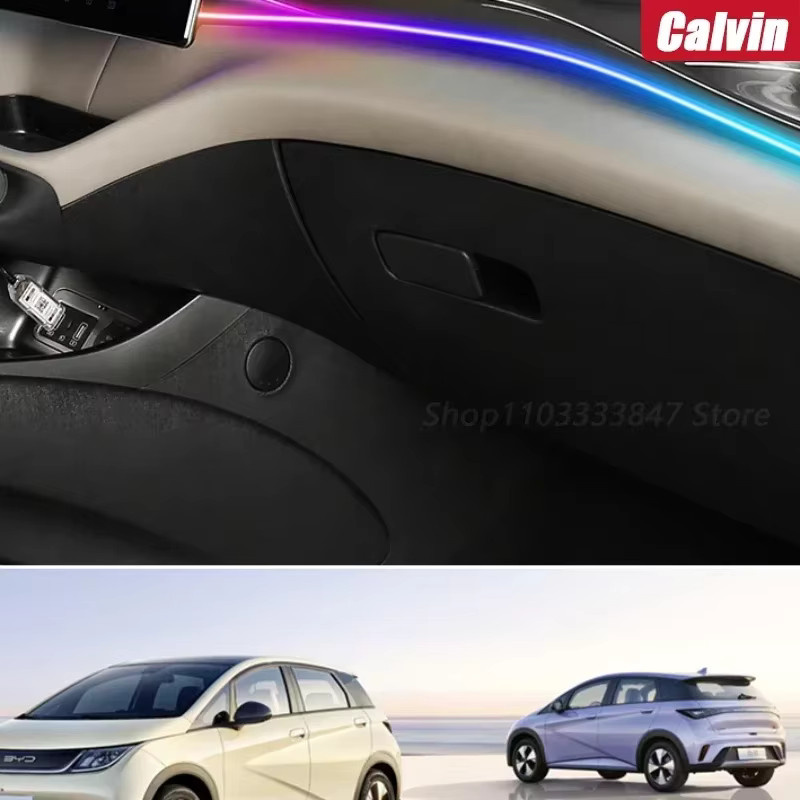 LED Ambiente-Lichtstreifen für BYD Dolphin mit RGB-Farbeffekt, USB-Anschluss und selbstklebender Neon-Flex-Installation - Bild 4