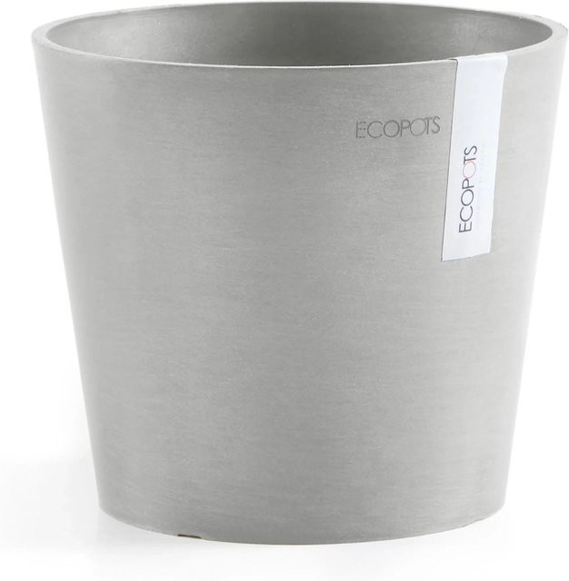 Ecopots Pflanztopf Amsterdam Mini Weißgrau im skandinavischen Design, Durchmesser: 17 cm - Bild 1