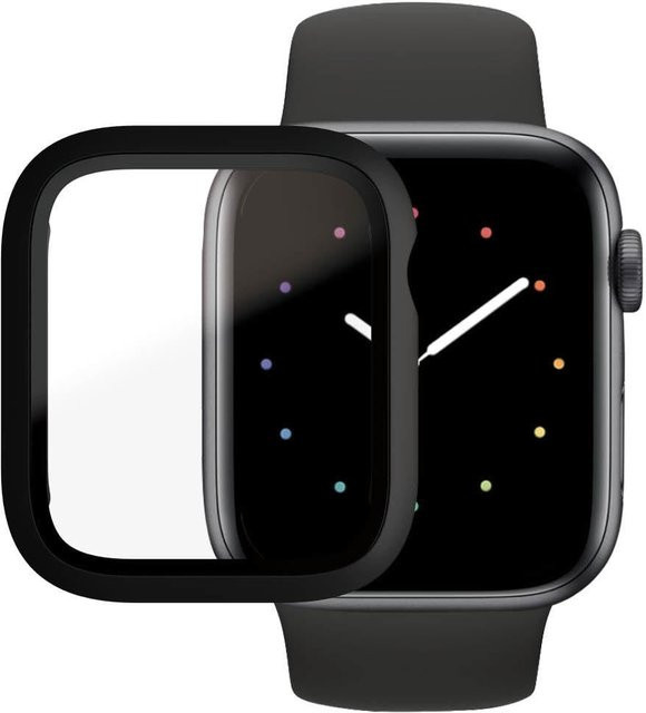PanzerGlass Displayschutz Full Body für Apple Watch 4 5 6 SE 44mm, Schwarz - Bild 1