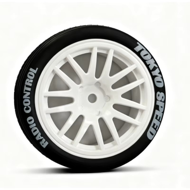 4PCS RC Racing Reifen & Räder, 65mm, 12mm Sechskant, Schwarz - Bild 3