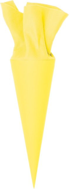 Rico Design Schultüte Rohling mit Filzverschluss in Gelb, Höhe: 35,0 cm - Bild 1