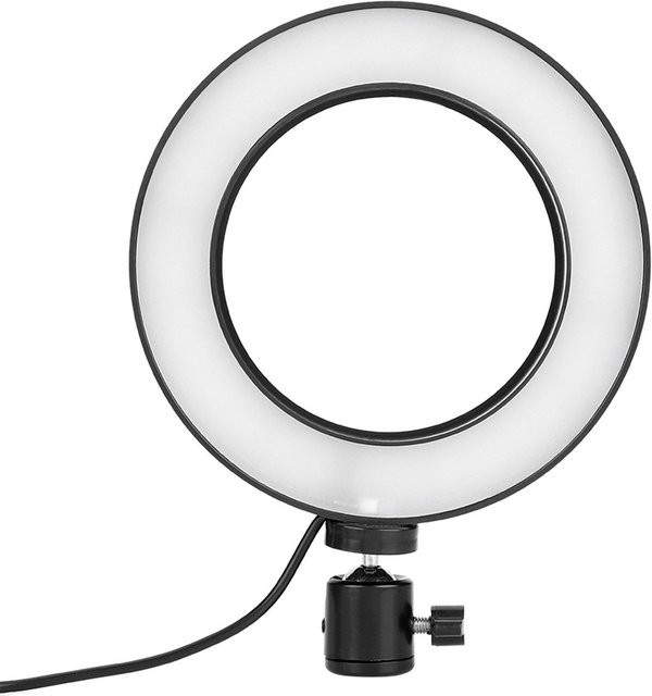 Shoemst LED Ringlicht 6 Zoll mit 3 einstellbaren Farben und USB-Anschluss in Weiß - Bild 1