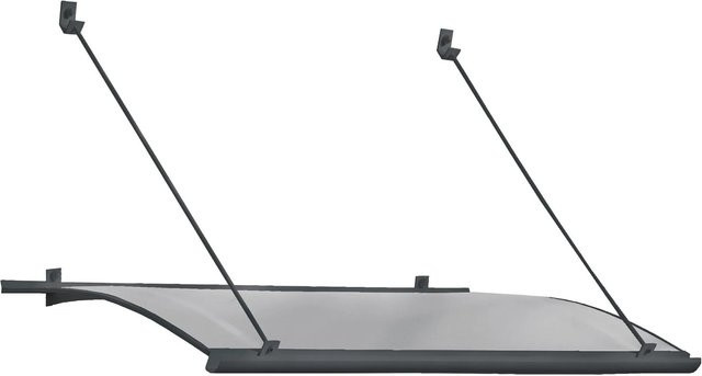 Roro Vordach V151 aus Aluminium und Stegglas in Anthrazit B: 140 cm, T: 83 cm, H: 67 cm - Bild 1