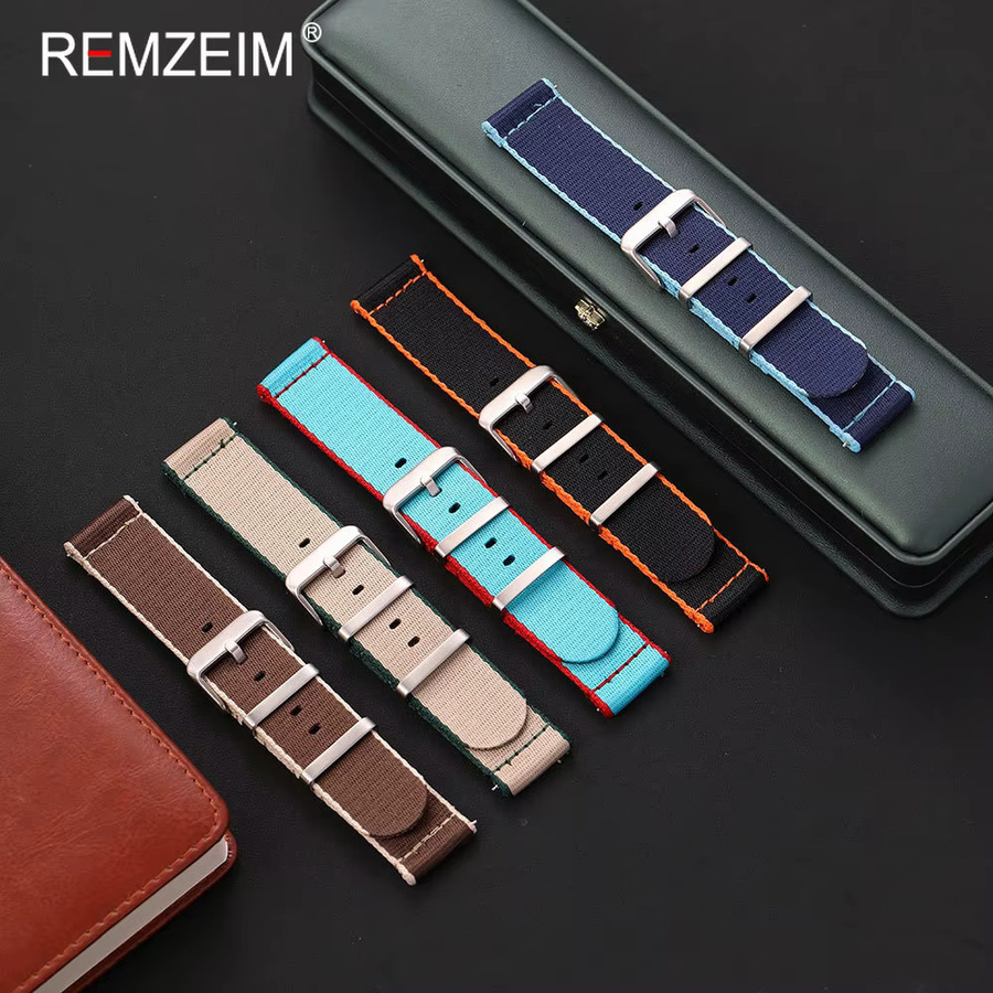 REMZEIM Uhrenarmband Nylon, Unisex, 20 mm, 22 mm - Bild 1