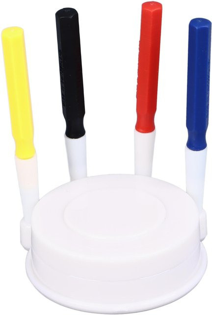 Uhröler Set, 4 Spitzen Größen, 3 Vertiefungen, Kunststoff, blue - Bild 1