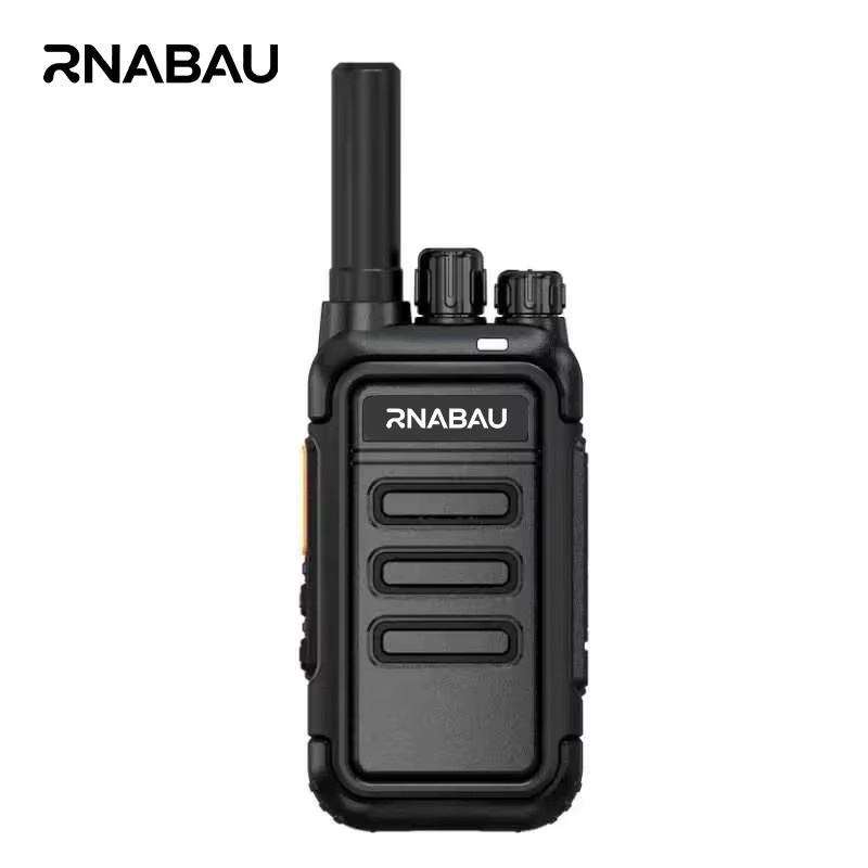 RNABAU Mini-Walkie-Talkie Set, 2 Stück tragbare Zwei-Wege-Funkgeräte, UHF-Transceiver in Schwarz - Bild 3