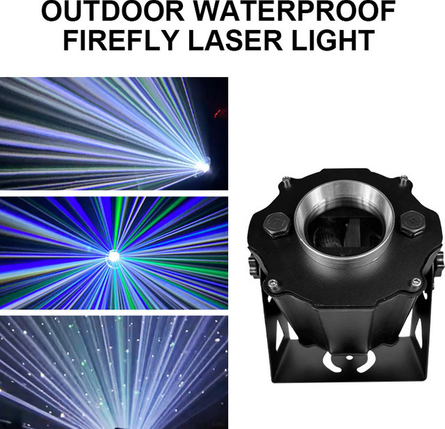 Carinamoba RGBW Outdoor Projektor mit Firefly-Effekt, Wasserdichte IP65 Landschaftsbeleuchtung für Garten und Weihnachtsbaum, Schwarz, Mehrfarbig - Bild 1