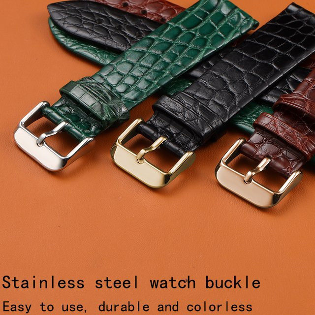 Armband Krokodilleder, Leder, Schwarz, Unisex - Bild 1