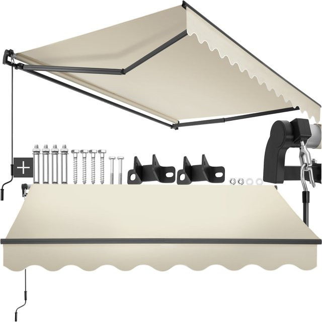 tectake Gelenkarmmarkise Ornella Beige B/H: 250 x 200 cm - Bild 1