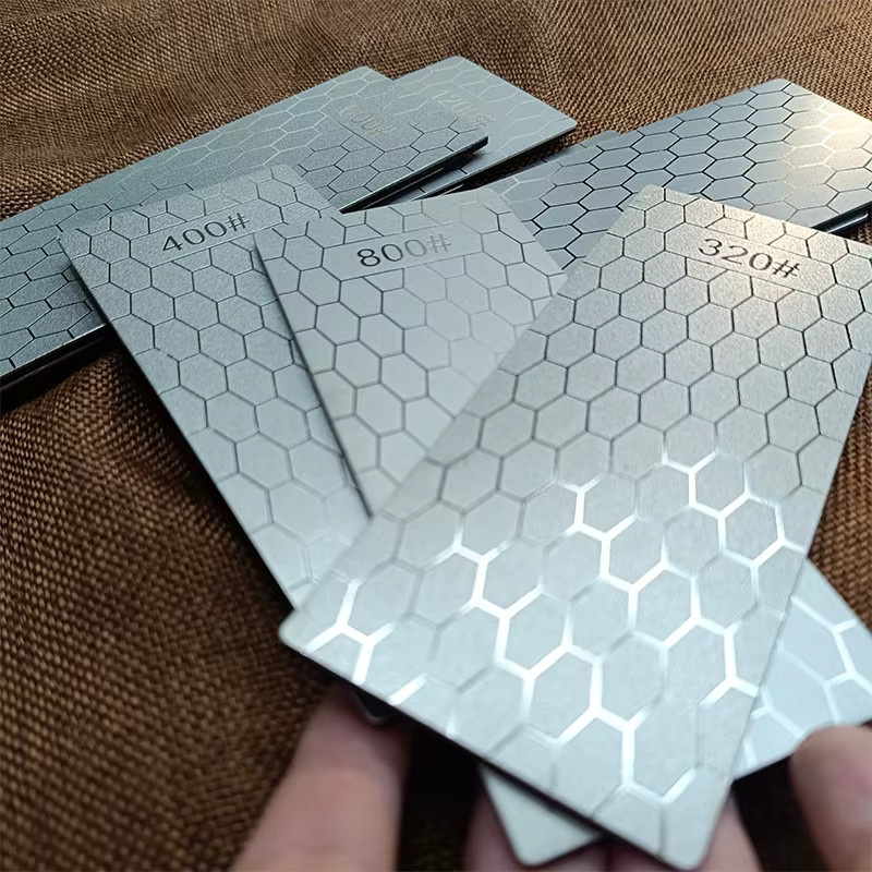 RSCHEF Professioneller Diamant-Messerschärfer mit Basis, Doppelseitiger Schleifstein für Holzbearbeitungswerkzeuge, Körnung 240-1000 # - Bild 3