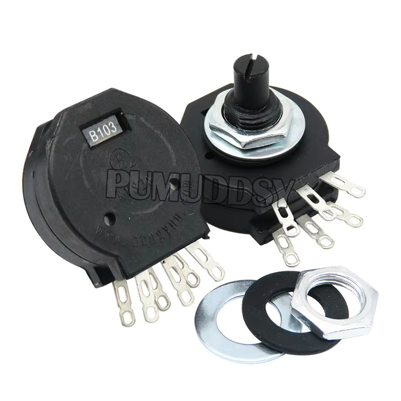 PUMUDDSY Set aus 5 elektrischen Potentiometern RVS28P-B102 und RVS28P-B103 für Schweißmaschinen in Schwarz - Bild 5