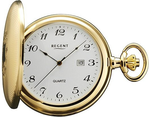 Regent Analoguhr, Quarz, Gold, Weiß, Unisex - Bild 1