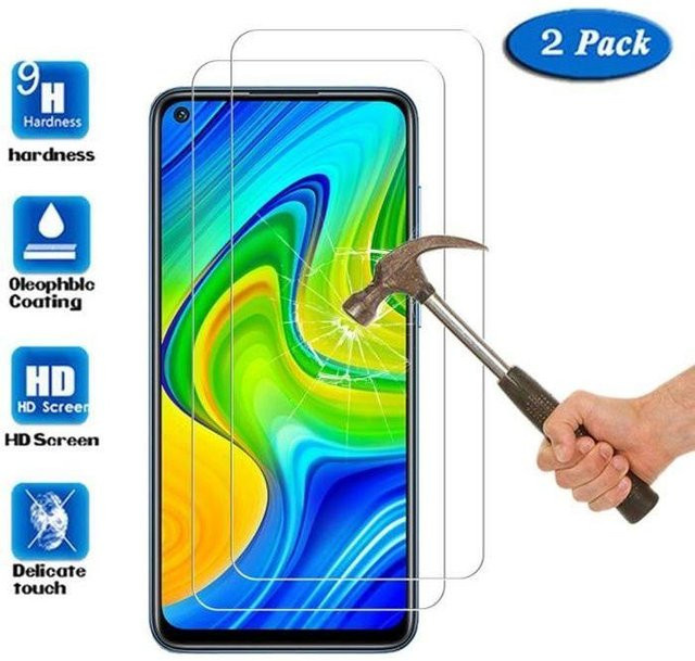 Xiaomi Displayschutzfolie aus gehärtetem Glas für Redmi Note 9, HD Transparent, Ultra Slim - Bild 1