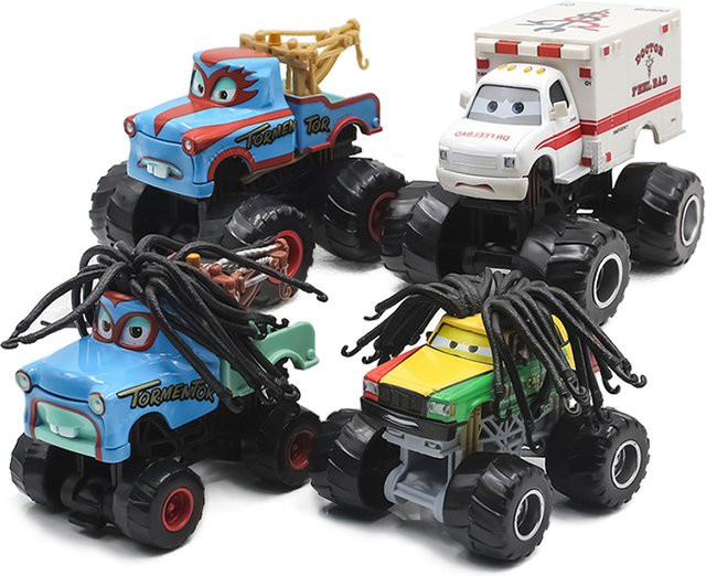TAKARA TOMY Disney Pixar Cars Monster Truck Wrestler Tormentor Rastacarian Dr. Feel Bad, Druckguss-Modellauto aus Legierung - Bild 1