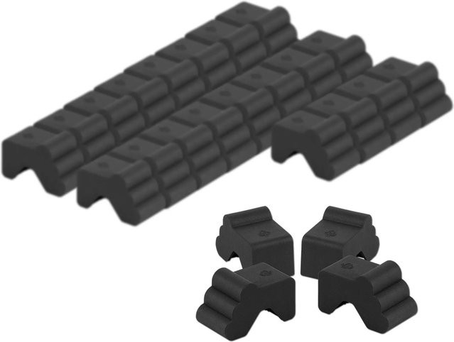 BigDean 24er Set Blumentopf Füßchen Anthrazit aus Polypropylen für Terrassen und Balkon - Bild 1