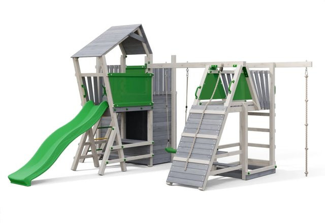 Spielturm Funky Combo DREAMLAND MONSTER aus Holz in Grün und Multicolour - Bild 1