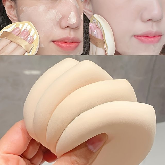 HUAZDS Velours-Make-up-Schwämme, 6 Stück, latexfrei, Unisex - Bild 1