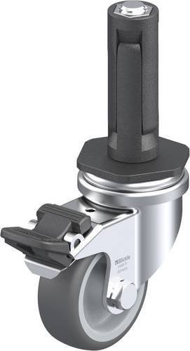 Blickle LRA-PATH 50G-FI-ER02 Lenkrolle mit Feststeller in Grau und Silber, Rad-Durchmesser: 50 mm, Tragfähigkeit: 75 kg - Bild 1
