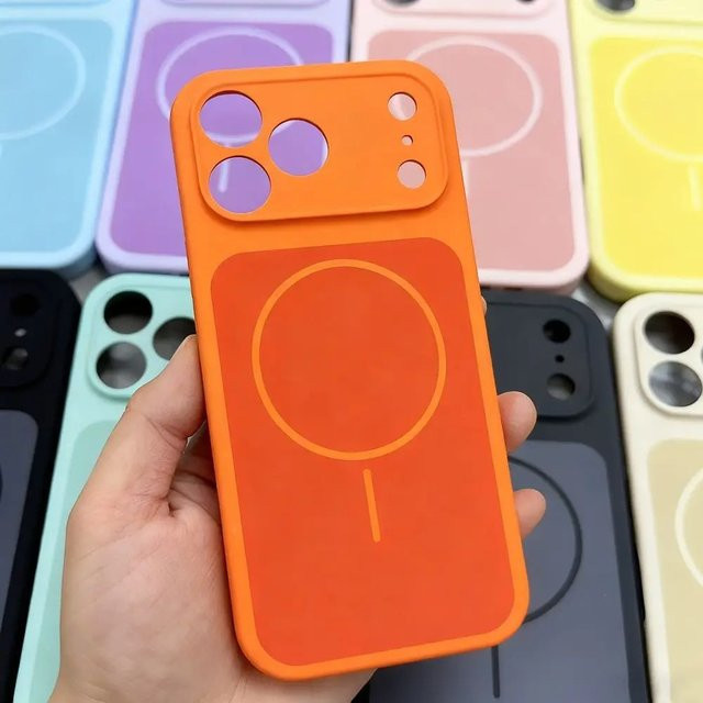 Apple Flüssigsilikonhülle mit MagSafe für iPhone 17 Pro Max und Air 17, Stoßfest und Magnetisch, Grau - Bild 1