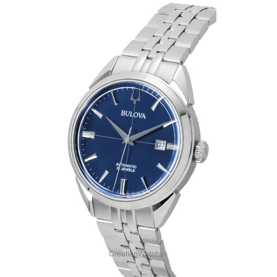 Bulova Herrenuhr Automatik, Edelstahl, blaues Zifferblatt, 42 mm - Bild 2