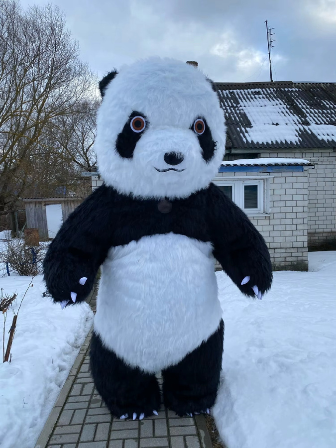 Potdemiel Riesenpanda-Kostüm, aufblasbar, Erwachsene - Bild 3