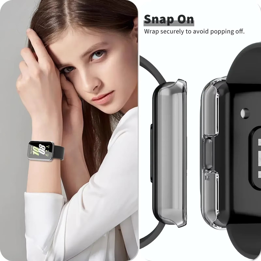 Samsung Galaxy Fit 3 Uhrenhülle und Displayschutzfolie, Kunststoff, Silber - Bild 6