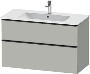 Duravit Waschtischunterschrank D-Neo in Schwarz und Grau mit 1 Schublade und 1 Auszug, B: 101 cm, T: 46,2 cm, H: 62,5 cm - Bild 1