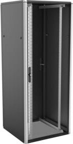 enoc IT-Standschrank 19 Zoll 24 HE F3 6612-S-4PR in Schwarz und Anthrazit - Bild 1