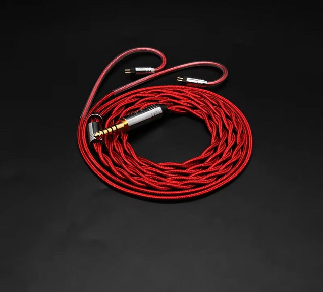 IvipQ 501 7N OCC 4N Sterlingsilber Kabel in Rot mit MMCX/2Pin und 3,5/2,5/4,4 mm/QDC/2PIN Anschlüssen für HOLA KATO Winter LAN Cadenza Aria A5000 - Bild 1