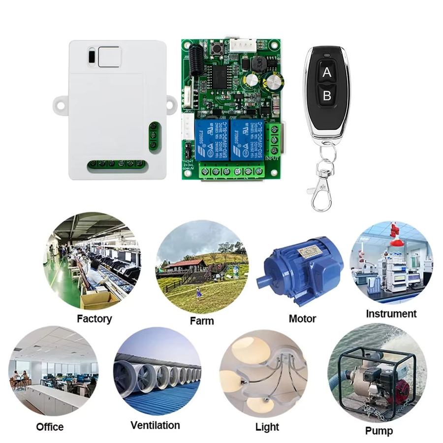 Scimagic-RC 2-Kanal-Relaisschaltermodul 433 MHz Empfänger für elektrischen Linearantrieb und Motorsteuerung DC12V 24V 32V - Bild 4
