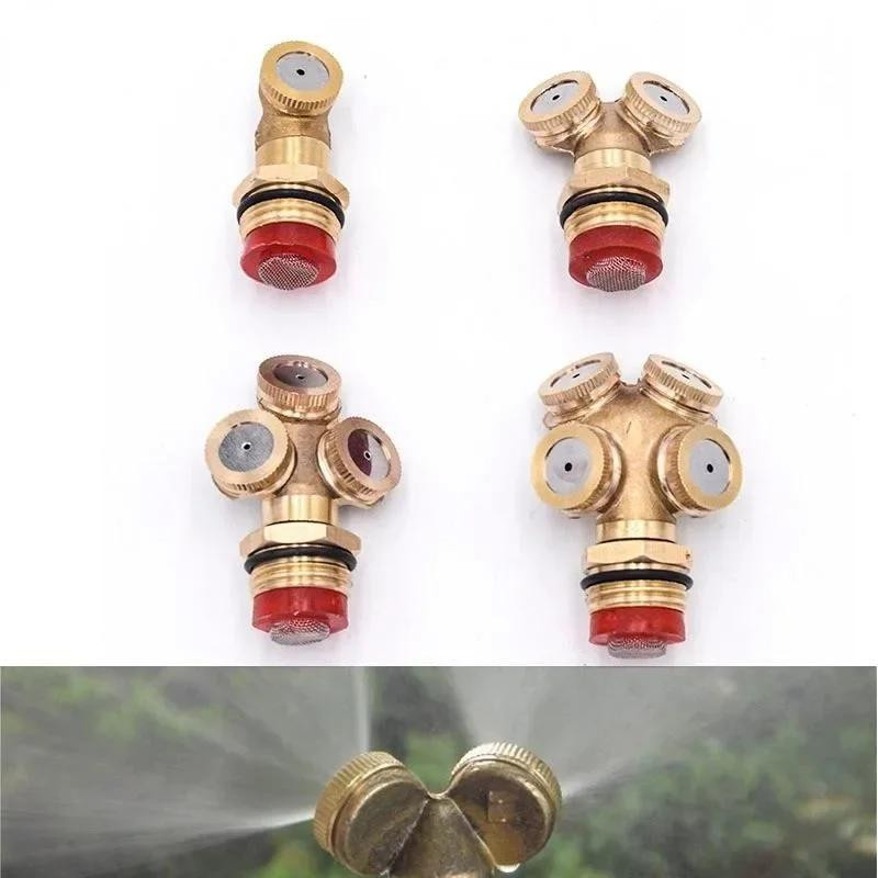 Vernebelungsdüse aus Messing von meettingyou, gold, 1/2 Zoll, einstellbare Zerstäubungsspray Düse für Gartenrasenbewässerung und Wassersprinkler - Bild 2