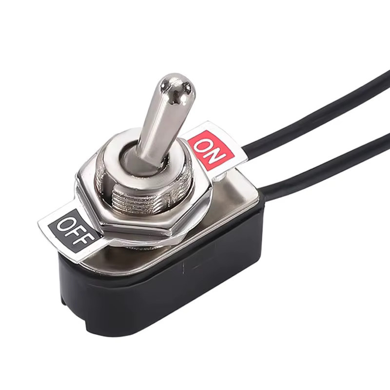 KNS-1 Standard-Kippschalter SPST mit Drahtkabel, AC 250V 6A, Ein/Aus Schalter für elektrische Ausrüstung - Bild 2