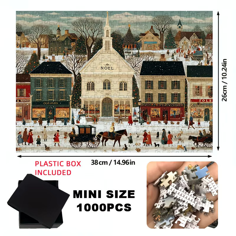 MaxRenard Weihnachts-Puzzle, Winter, 1.000 Teile, bunt - Bild 3