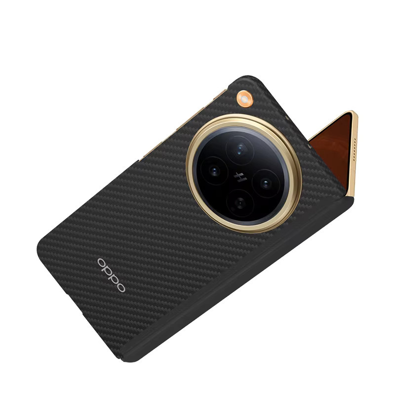 Original Carbonfaser-Hülle für OPPO Find N6 in Schwarz mit Kevlar-Rückabdeckung - Bild 3