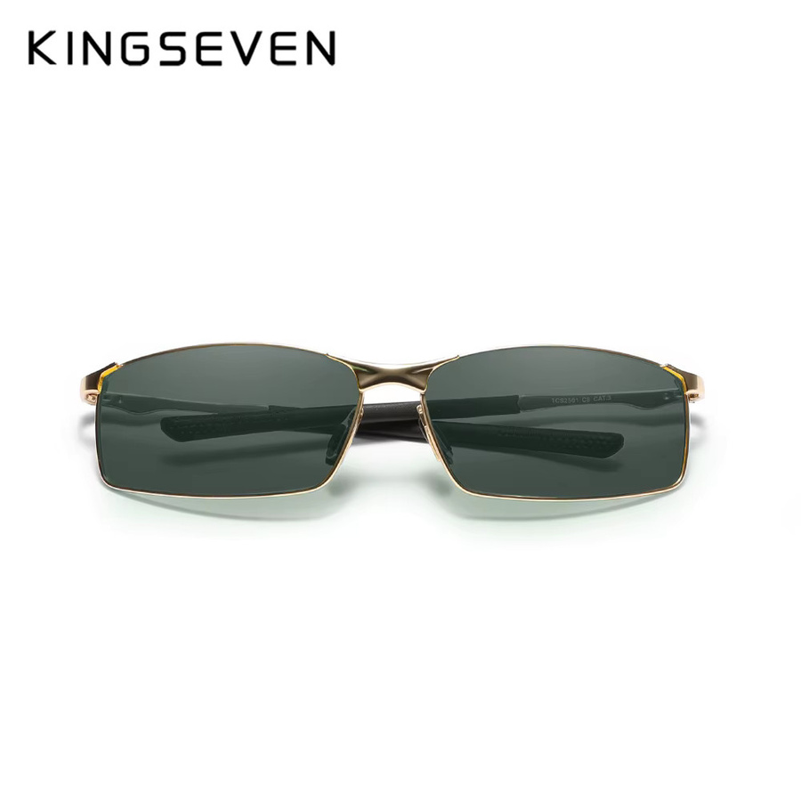 KINGSEVEN Sonnenbrille Rechteck, Vollrand, Metall, polarisiert, Herren - Bild 4