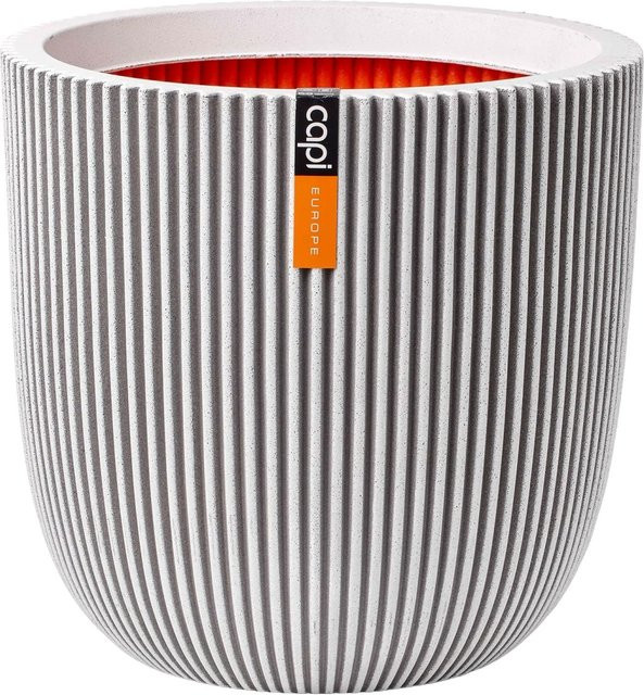 Capi Europe Blumentopf Kugel Groove NL in Elfenbein, Durchmesser: 54 cm, Höhe: 52 cm - Bild 1