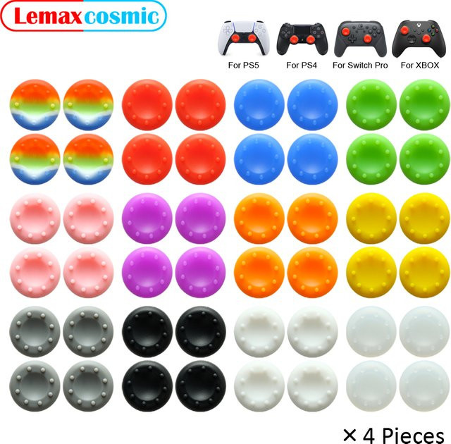 Sony Controller Joystick Caps Thumb-Stick Griffe in Pink für PlayStation DualSense, Dualshock 4, PS4, PS5 und Nintendo Switch Pro, 4 Stück - Bild 1