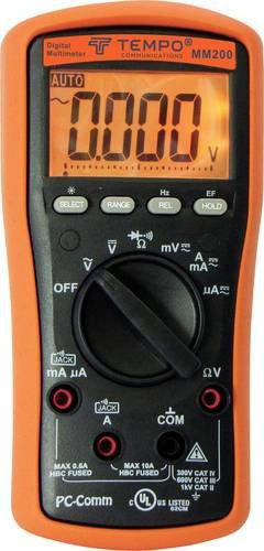 Tempo Communications MM200 Digitales Hand-Multimeter CAT IV 300V Orange mit 6000 Counts - Bild 1