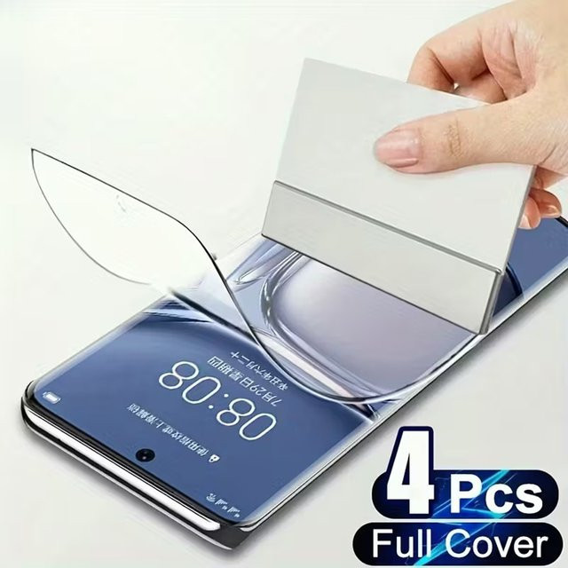 4er-Pack Hydrogel Displayschutzfolie für Motorola Moto G04 G15 G30 G31 G35 G42 G45 G54 G55 G60 G84 G85 E20 E40 HD Film Transparent - Bild 1