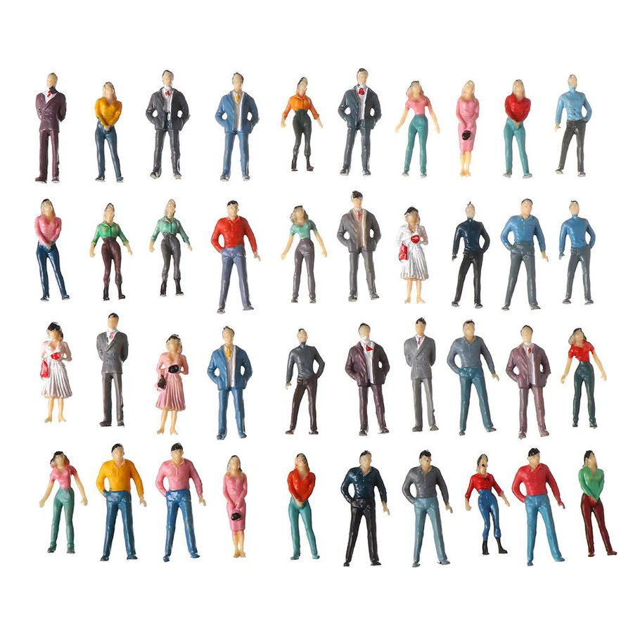 SIRENXI Menschenfiguren, Passagiere, 100-teiliges Set, Kunststoff, Bunt / Mehrfarbig - Bild 1
