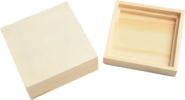 Personalisierbare Schmuck-Sammelbox aus Holz in Beige, B/T/H: 13,0 x 6,5 x 0 cm - Bild 1