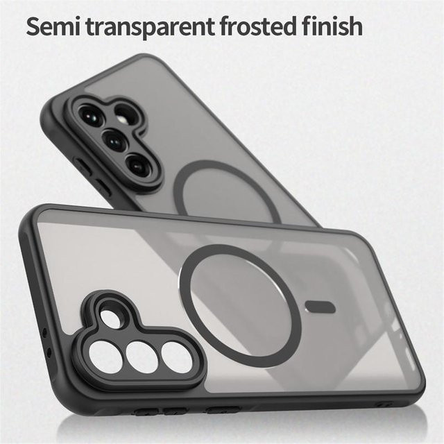 Semi-transparente Schutzhülle für Samsung Galaxy A37 5G und Samsung Galaxy A57 5G aus mattiertem PC+TPU in Schwarz, Blau, Grün oder Lila - Bild 1