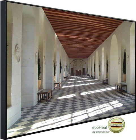 papermoon Infrarotheizung EcoHeat Chenonceau Schloss in Bunt mit Matt-Effekt, App-Steuerung und Überhitzungsschutz - Bild 1