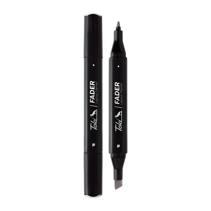 Toki Marker Fader Permanent Marker mit Keilspitze in 66 Farben Warm Grey WG7 - Bild 2