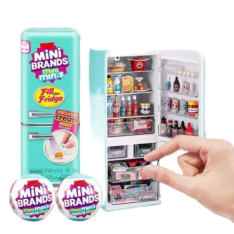 Bandai Mini Brands Miniatur-Figuren, Mini-Kühlschrank und Zwei Überraschungsball-Set, Mystery Blind Box, Set / Bundle - Bild 5